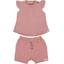 Sterntaler Set chemise et pantalon court rose pâle