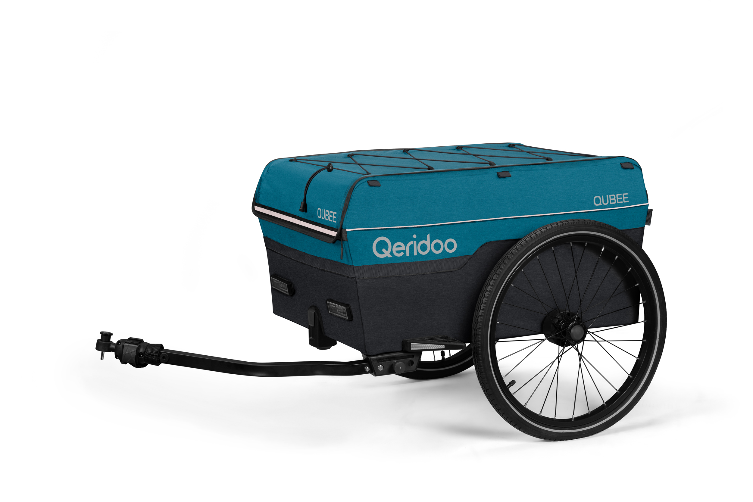 Qeridoo ® Przyczepka rowerowa dla dzieci Qubee Limited Edition Petrol 
