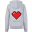 F4NT4STIC Hoodie Pixel Herz Happy New Year Silvester heather grey