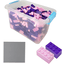 Katara Bouwstenen - 520 stuks met doos en grondplaat, paars/roze