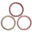 mushie Perlový náramek s kousacím kroužkem, len/pivoňka/bledě růžová, 3 kusy