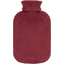fashy ® Butelka na gorącą wodę 2L z dzianinowym pokrowcem z golfem w kolorze bordowym