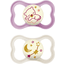 MAM Sucette nuit Air Night silicone, 6-16 mois, tigre/étoiles lot de 2