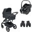 MAXI COSI Pack poussette trio combinée 3en1 et cosy Lila XP Plus Essential Graphite, Pebble 360 Essential Black