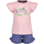 BLUE SEVEN  Girls Zestaw 2 T-shirtów + Shorts różowy