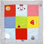 COPPENRATH Manta de gateo con elementos de juego 100 x 100cm