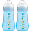 MAM Babyflasche Easy Active™ Größe 1 ab 0+M 270 ml, Hase/blau im Doppelpack