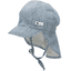 Sterntaler Peaked Cap med stribet nakkebeskyttelse Medium Blue