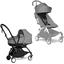 BABYZEN Kinderwagen YOYO2 0+ Black mit Liegewanne inkl. Textilset Grey
