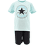 Converse Sæt T-shirt og shorts lyseblå/sort