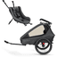 Steel Qeridoo® Kidgoo 2 cykelkärra för barn Grå med bilbarnstol mörkgrå 2023