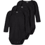 name it Langærmet bodysuit 3 pakker Black 