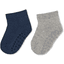 Sterntaler Lot de deux chaussettes ABS unies courtes marine 