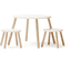 Kids Concept® Table enfant 2 tabourets bois, blanc