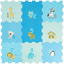 bieco Puzzle alfombra animales azul 18 piezas