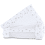 babybay® Reunapehmustepiqué Alkuperäiset valkoiset tähdet helmiharmaa 149x25 cm