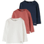 s. Olive r Långärmad tröja 3-pack vit/röd/blå