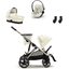 cybex GOLD Kombikinderwagen Gazelle S Taupe Seashell Beige inklusive Babyschale Cloud G i-Size Plus Seashell Beige und Gazelle S Adapter