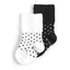 KipKep Stay-On Socken 2er-Pack Black-n-White Dotted