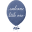 Nordic Coast Company Dekorativ kuddeballong " welcome little one" blå
