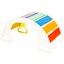 Family-SCL Dondolo ad arco Rainbow, bianco/arcobaleno