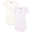 Petit Bateau Body bébé manches courtes coton blanc/rose lot de 2