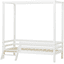 Hoppekids Postel s baldachýnem Basic bílá 70 x 160 cm s žebříkem