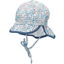 Sterntaler Peaked cap med nakkebeskyttelse squiggle hvit
