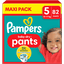 Pampers Junior Dětské suché kalhoty, velikost 5 , 12-17 kg, Maxi balení (1 x 82 kalhot)