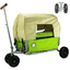 BEACHTREKKER Wózek do ciągnięcia, składany- LiFe, z hamulcem i daszkiem, zielony