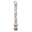 Elodie Pacifier Band with Wood Detail, Floating Flower 