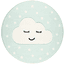 LIVONE Spiel- und Kinderteppich Kids Love Rugs Smiley Cloud, mint/weiss, 133 cm