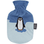 fashy ® Bolsa de agua caliente 0,8L con tapa, azul pingüino