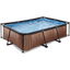 EXIT Piscina Frame Pool 220x150x60cm (pompa con filtro a cartuccia 12v) - trama in legno