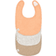 Lässig Bavoir pour nouveau-né set de 3 pièces Apricot gris clair beige