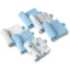 KOALA BABY CARE  ® Ściereczka muślinowa miękka Touch 30 x 30 cm 6-pak - niebiesk