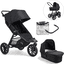 baby jogger Carro de bebé combi City Elite 2 Opulent Black con capazo, barra frontal y protector