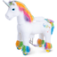 PonyCycle ® Unicornio de juguete con ruedas Rainbow grande