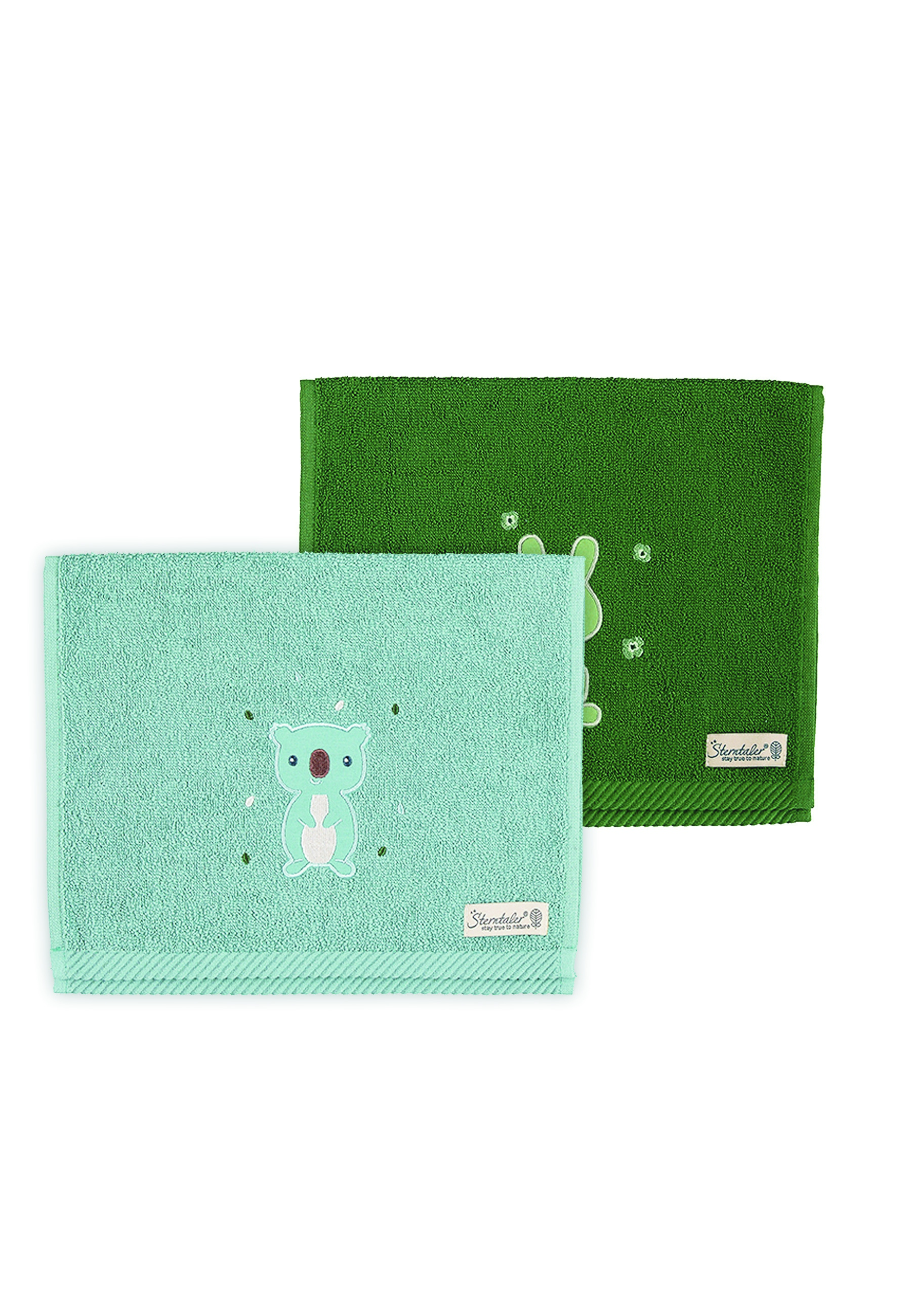 Sterntaler Dětská osuška Twin Pack Kinni+Kalla tmavě zelená 50 x 30 cm