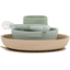 Nattou Kit vaisselle enfant sable/vert 4 pièces