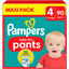 Pampers Baby-Dry housut, koko 4 Maxi, 9-15kg, Maxi Pack (1 x 90 housua)