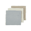 MEYCO Musslin mousseline luiers 3-pack Uni Off white / Light Grijs/ Sand 