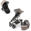 UPPAbaby Gewschwisterset Vista V2 Theo Dark Taupe inkl. Zweitsitz RumbleSeat Liam Oat Melange