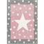 LIVONE barneteppe Barn elsker Tepper sølv FANCY grå / rosa 120x170cm