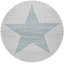 LIVONE Tapijt Happy Rugs Shootingstar rond, zilvergrijs/blauw 133 cm