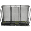 EXIT trampolin silhouet rektangulær 214 x 305 cm med sikkerhedsnet - sort
