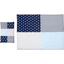 Ullenboom Børnesengetøjs-Sæt Blå Grå 135 x 100 cm + 40 x 60 cm 
 