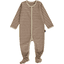 Alvi ® romper suit with foot Starfish beige/brown