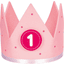 goki Corona di compleanno rosa