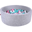knorr® toys piscina de bolas soft - "Grey" - 300 bolas rosa/crema/ azul claro
